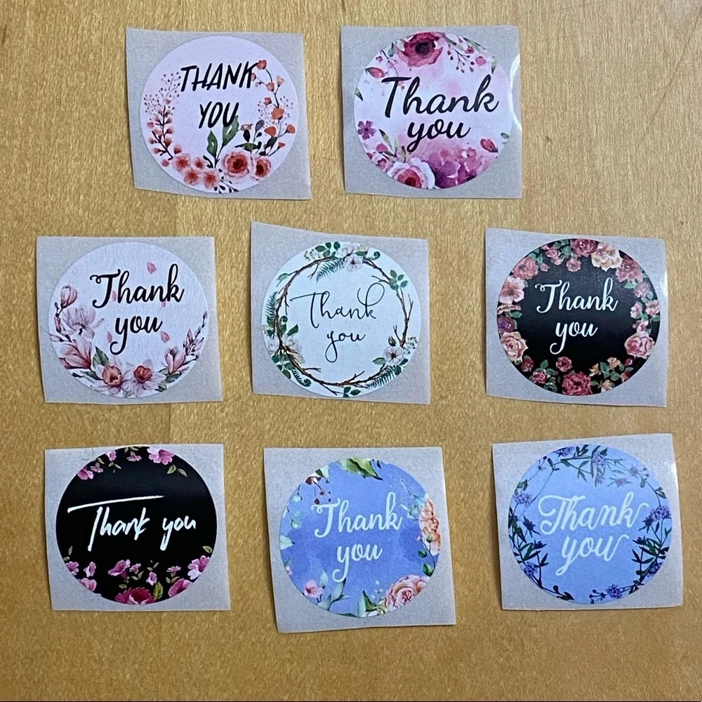 40 Small Thank You Stickers! (Quarter Size)